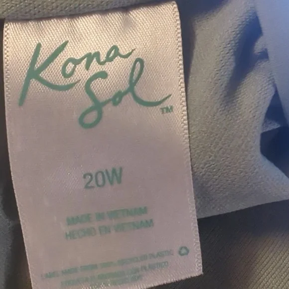 Kona Sol One Piece 20W Sage Green Swimsuit Adjustable Straps Lined Shirred - Picture 5 of 5